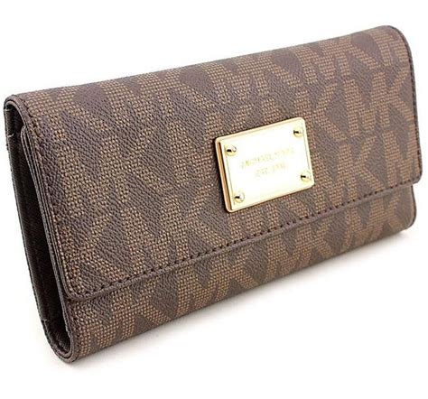 michael michael kors jet set logo checkbook wallet|Michael Kors zippered wallet.